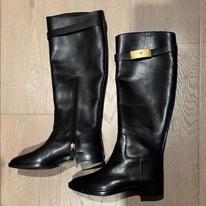 Tory Burch Black Leather Riding Boots